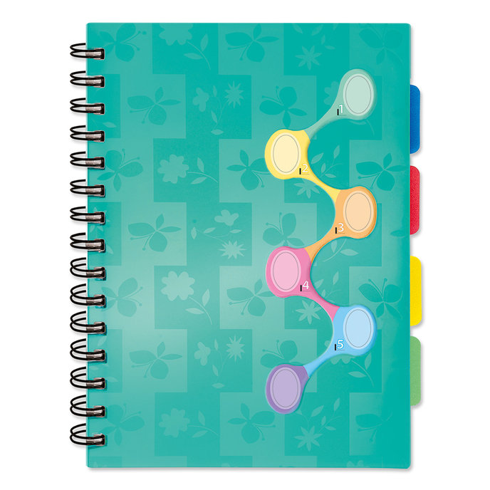 1551-0007 Spiral notepad A5 with dividers