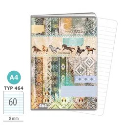 1581-0414 Exercise book A4, TYPE 464 Wild horses