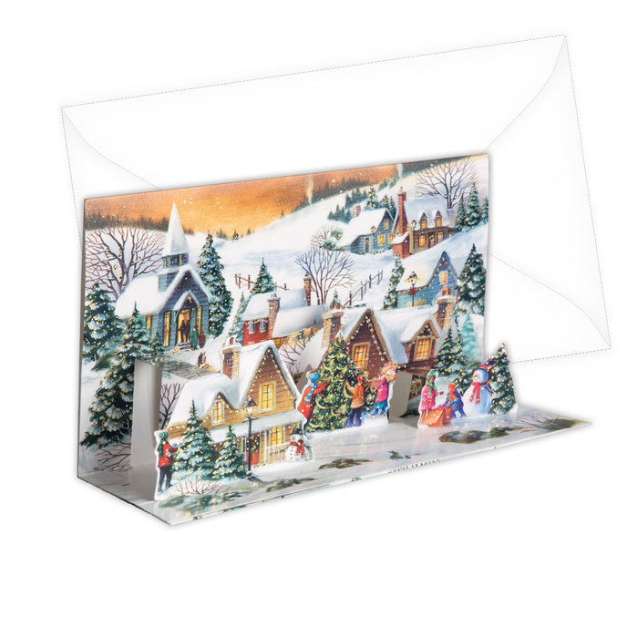 11-5030 Blahoprajná karta vianočná pop-up SK