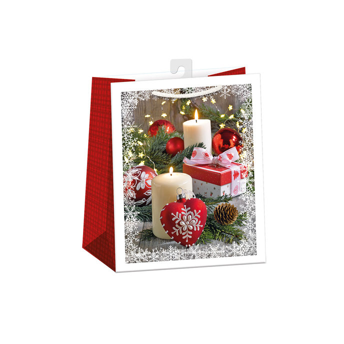 0843-0453 H Darčeková taška vianočná LESKLÁ
