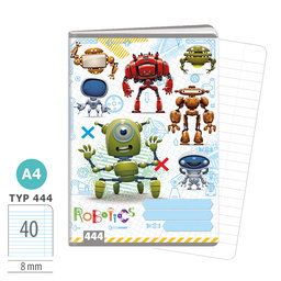 1582-0327 Zošit A4, 40 listov, TYP 444 Robotics