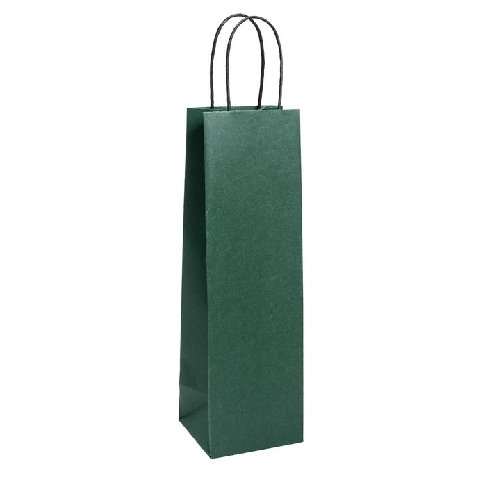 7738-0005 Gift bag for vine NATUR green