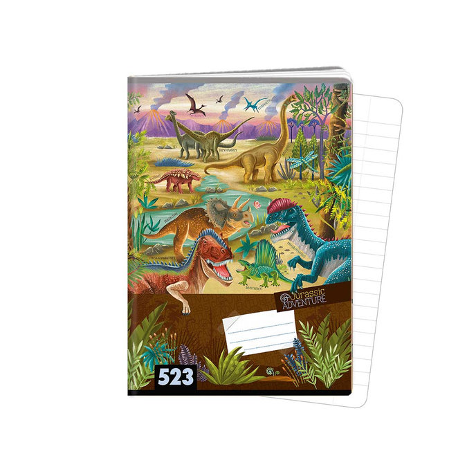 1593-0388 Exercise book A5, TYPE 523 Jurassic ADVENTURE