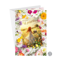 75-8027 Blahoprajná karta gratulačná hudobná SK