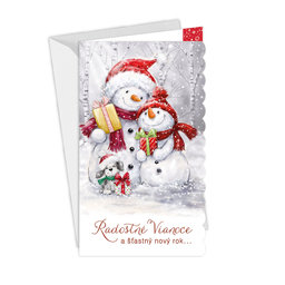 11-6496 Christmas greeting card card with leap SK