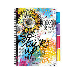 1546-0332 Spiral notepad A5 with dividers XOXO