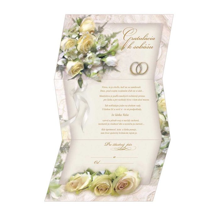 13-754 Wedding greeting card SK