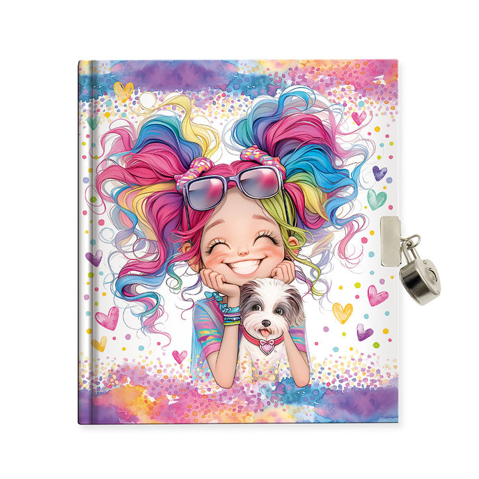 1442-0426 Zápisník so zámkom Rainbow Ella