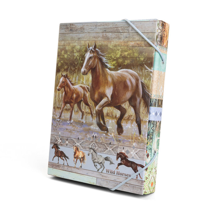 1231-0414 School folder A4 Wild horses