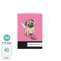 1598-0361-2 Zošit A6, 40 listov, TYP 644 Puggy