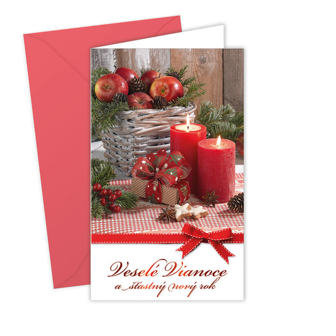 11-6324 Christmas greeting card with leap SK