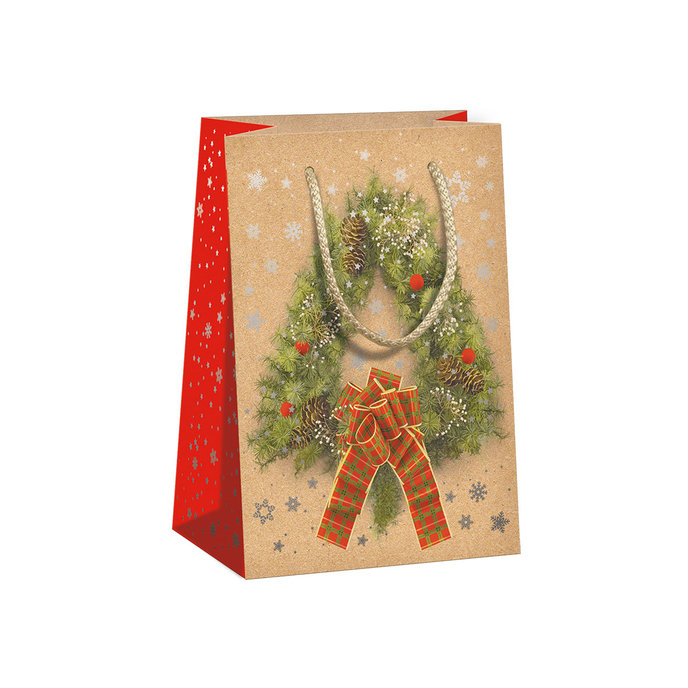 0824-0062 Darčeková taška vianočná NATUR