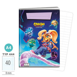 1585-0326 Exercise book A4, TYPE 444 lic. Coco Bandicoot