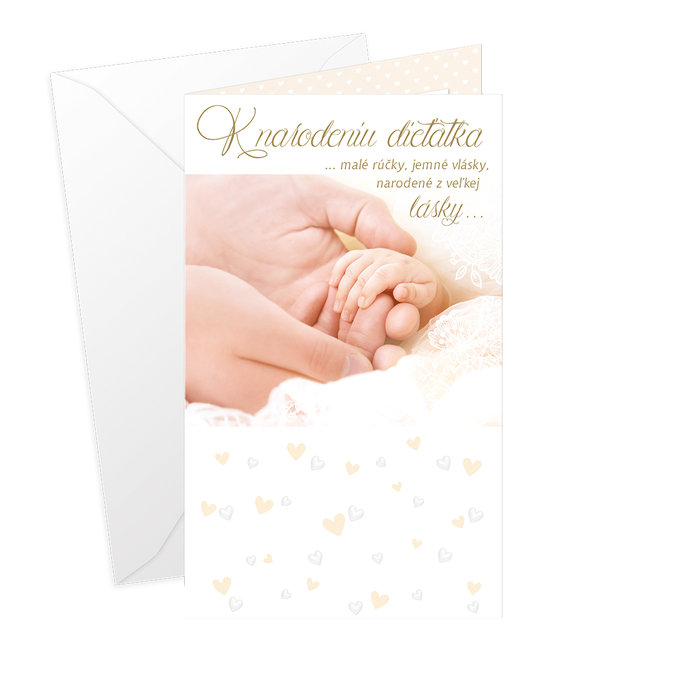 16-648 Baby birth greeting card SK