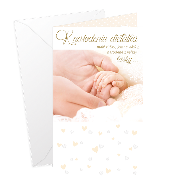 16-648 Baby birth greeting card SK