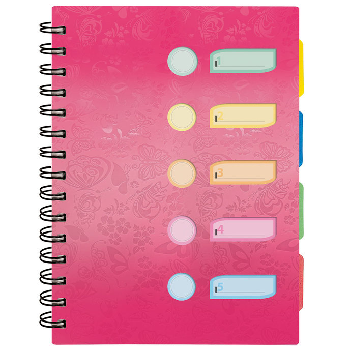 1552-0012 Špirálový zošit A4 s rozraďovačom