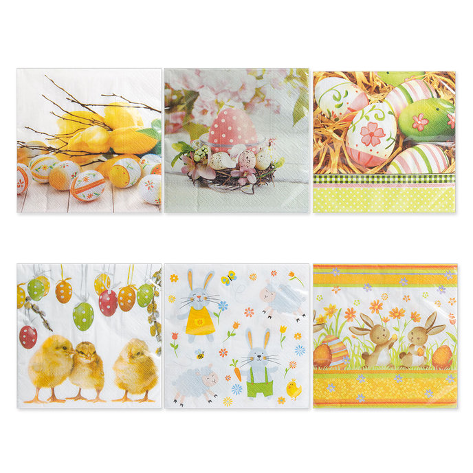 1903-8201 Papierové servítky MIX, Veľká noc