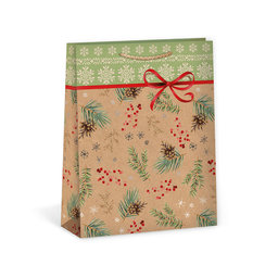 0844-0097 Darčeková taška vianočná NATUR