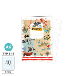 1598-0363 Zošit A6, 40 listov, TYP 644 Let’s be Pirates