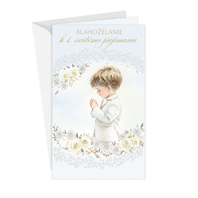 19-654 Greeting card with money flap SK/First holy communion