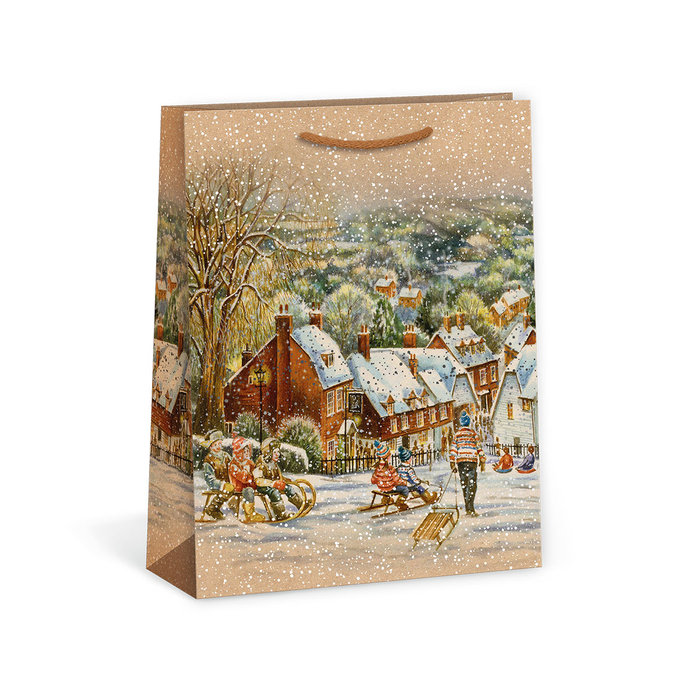 0844-0070 Darčeková taška vianočná NATUR