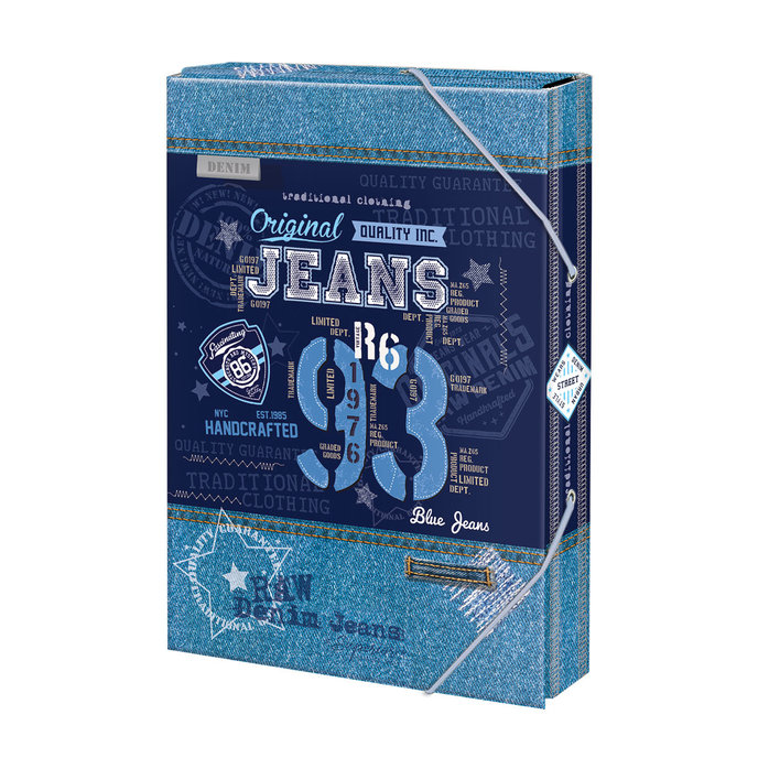 1231-0288-1 School folder A4 Blue jeans