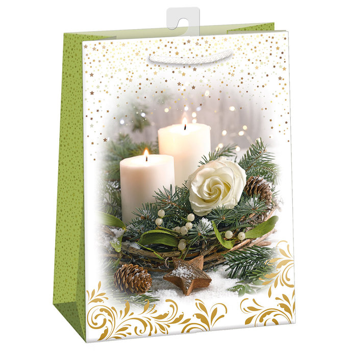0893-0449 H Darčeková taška vianočná LESKLÁ