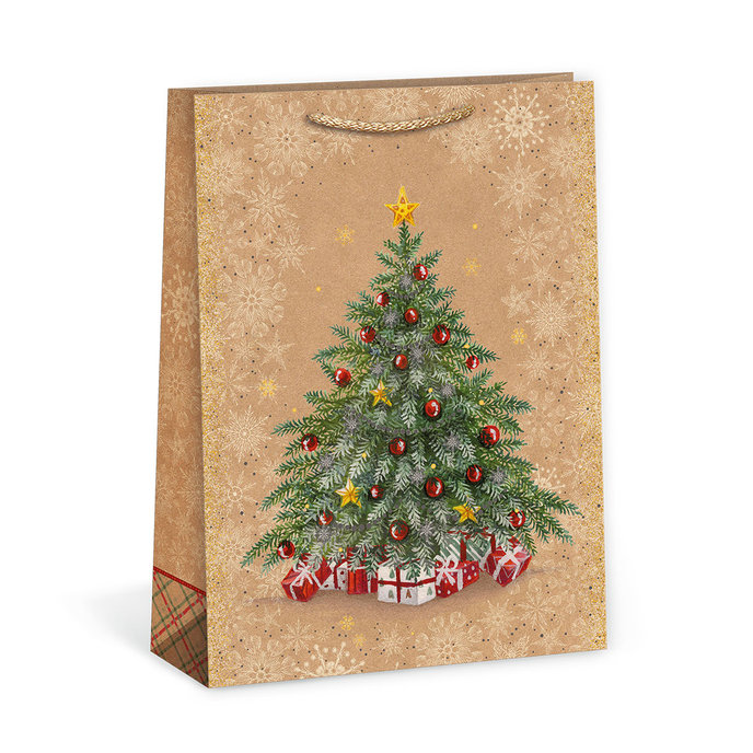 0884-0081 Darčeková taška vianočná NATUR