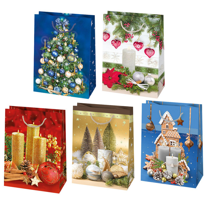 0893-9101 Darčeková taška vianočná, mix