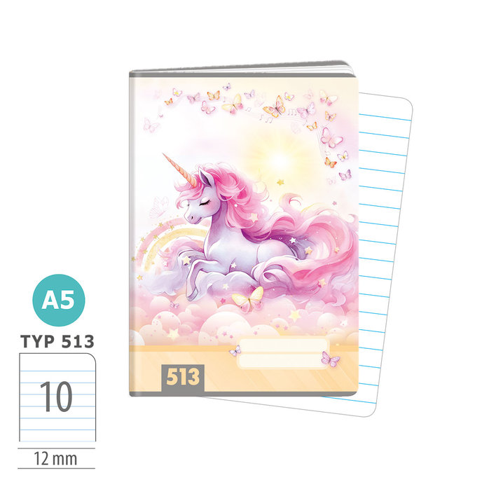 1594-0427 Zošit A5, 10 listov, TYP 513 Sweet Dreams