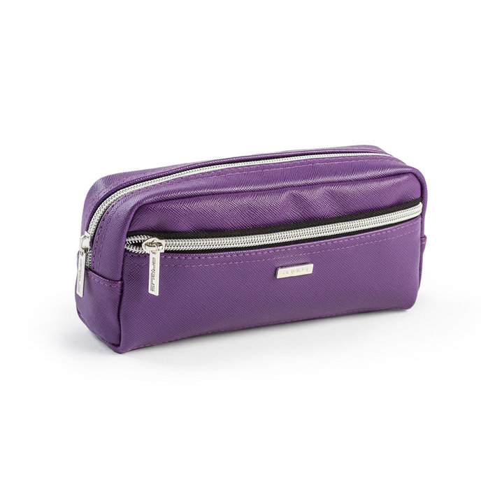 1864-0004 Pencil case made of eco leather - purple