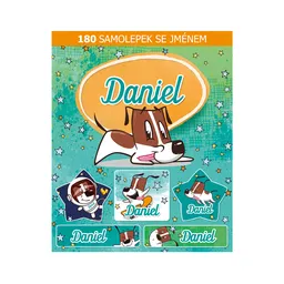 1114-0160 Trhací blok so samolepkami - 15 listov, Daniel