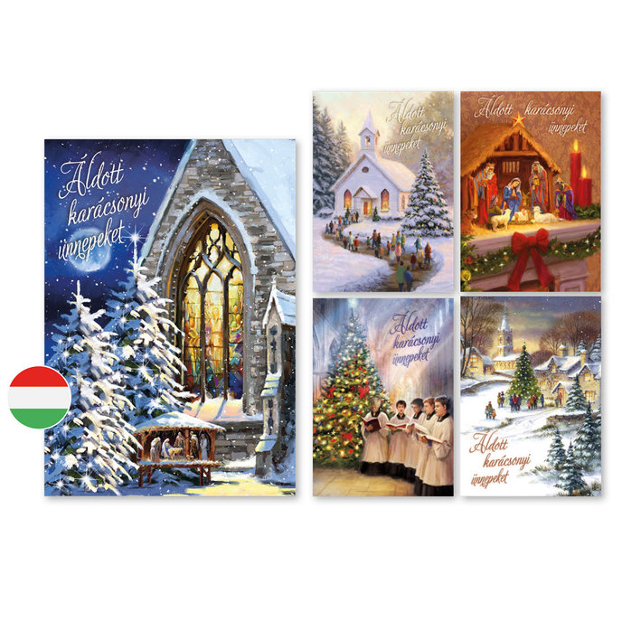 0611-0284m Christmas postcard HU