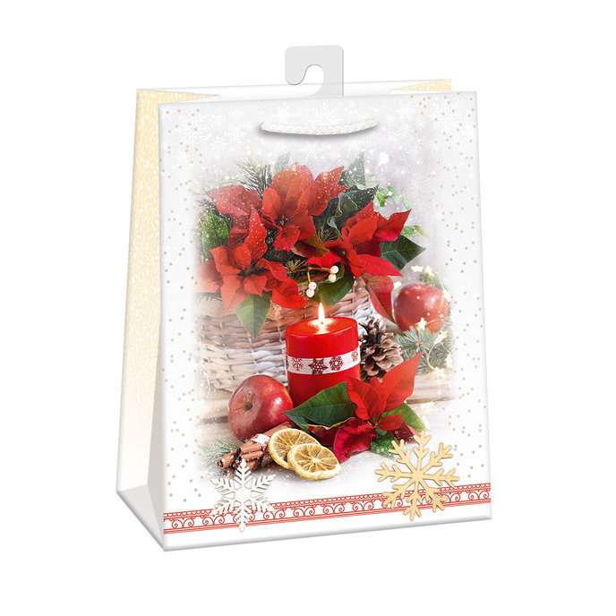 0883-0464 H Darčeková taška vianočná LESKLÁ