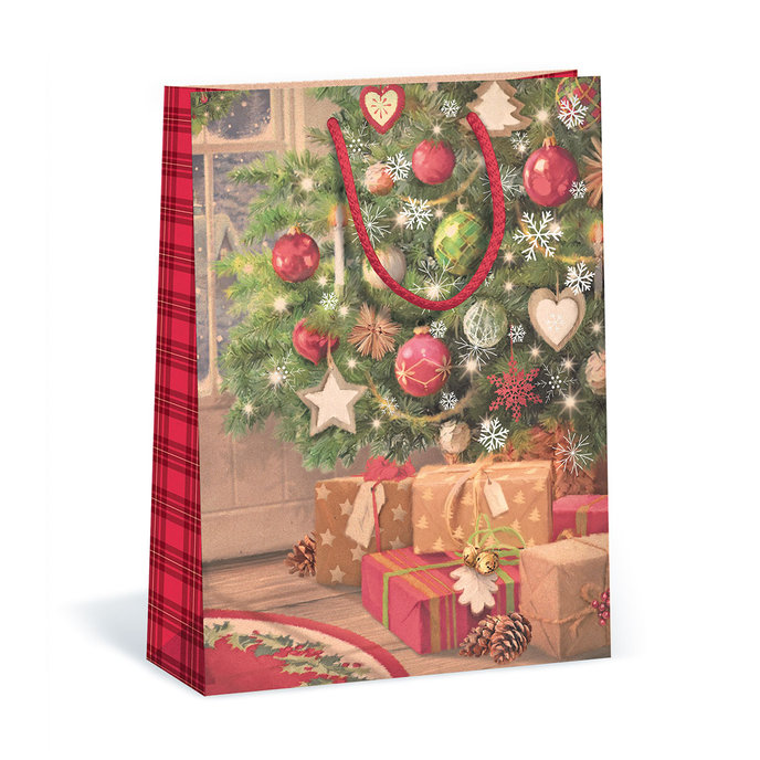 0884-0055 Darčeková taška vianočná NATUR