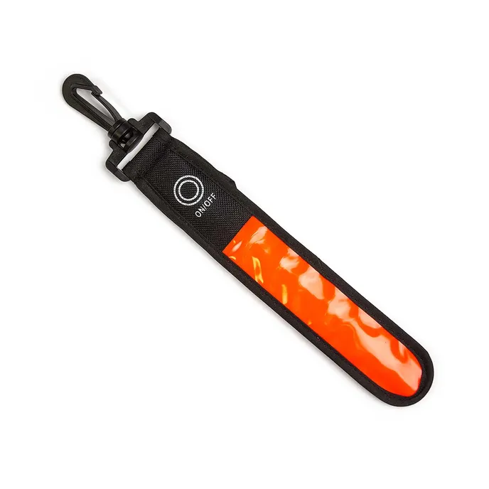 8109-0002 LED reflexný prívesok s klipom, oranžový