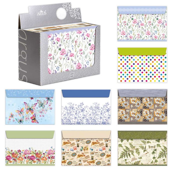 1085-C001 Envelope C5 with print, mix 120pcs