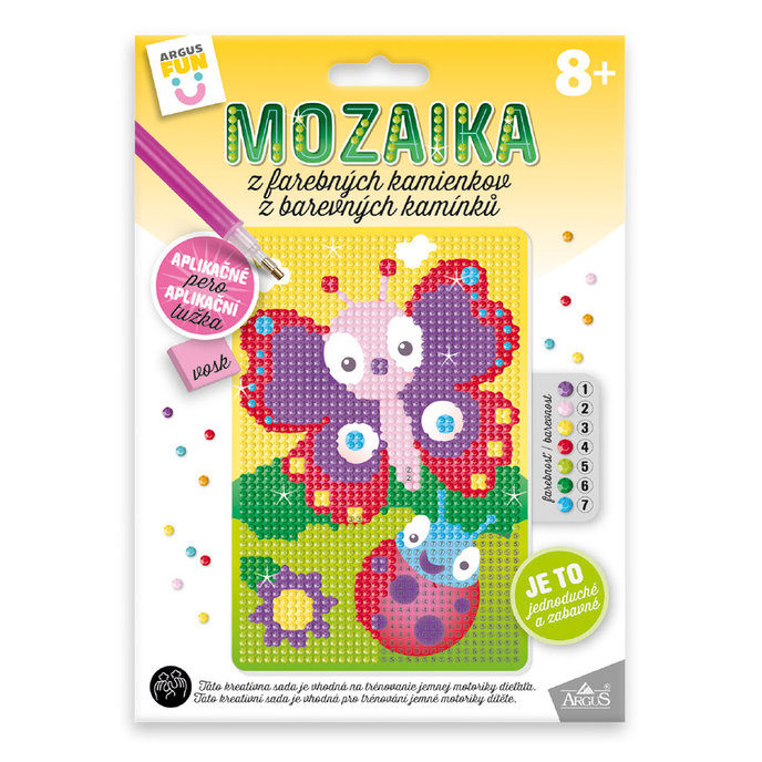 1935-0004 Kreatívna sada - Mozaika z farebných kamienkov