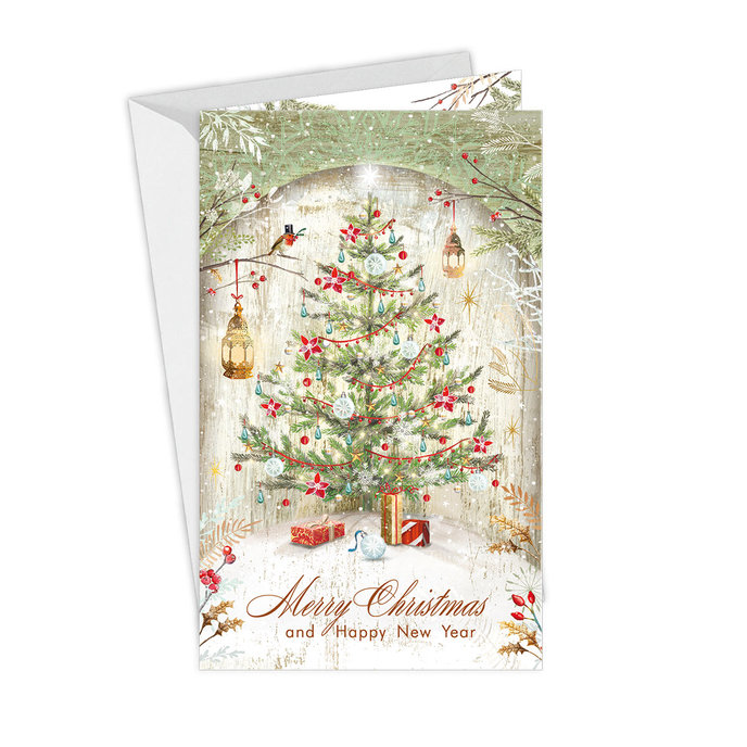 11-6490 Christmas greeting card card with leap EN