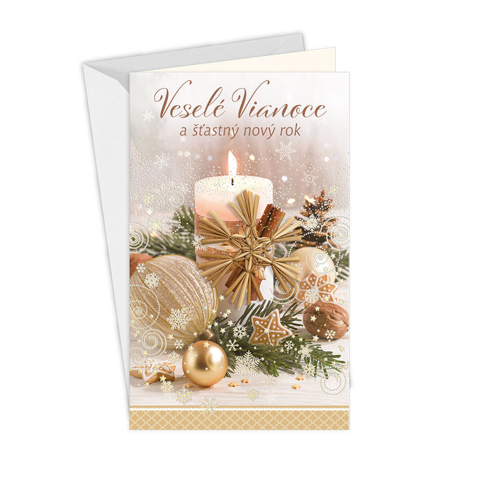 11-6423 Christmas greeting card with leap SK