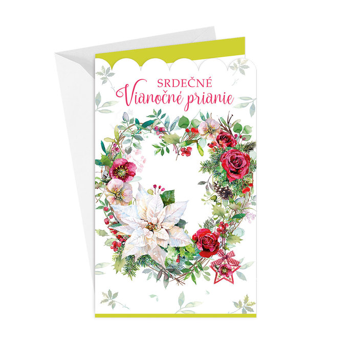 11-6478 Christmas greeting card card with leap SK