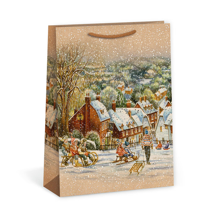0884-0070 Darčeková taška vianočná NATUR