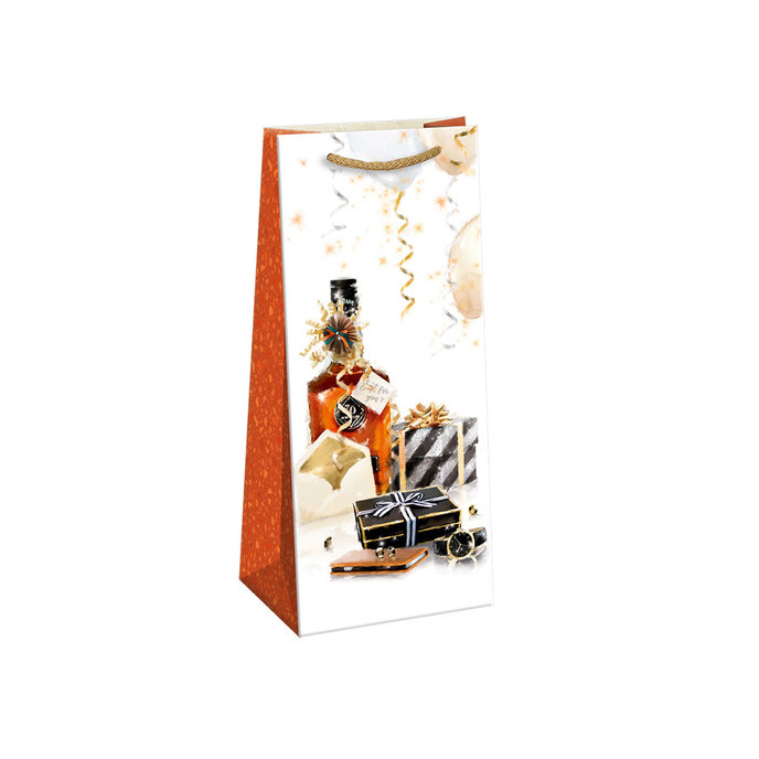 0777-0800 Gift bag for cognac SHINY