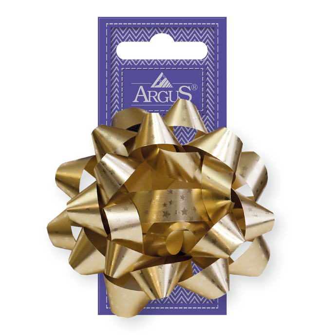 2002-8013-1 Star bow, average 120mm, gold