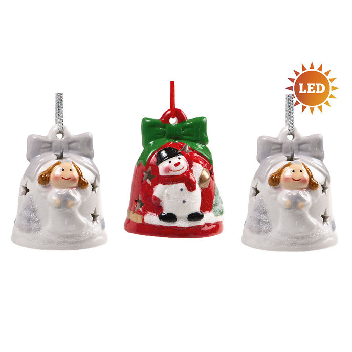 2305-V002 Christmas decoration - LED bell, mix