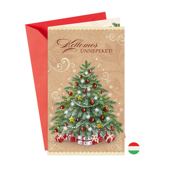 11-6493 Christmas greeting card card with leap HU