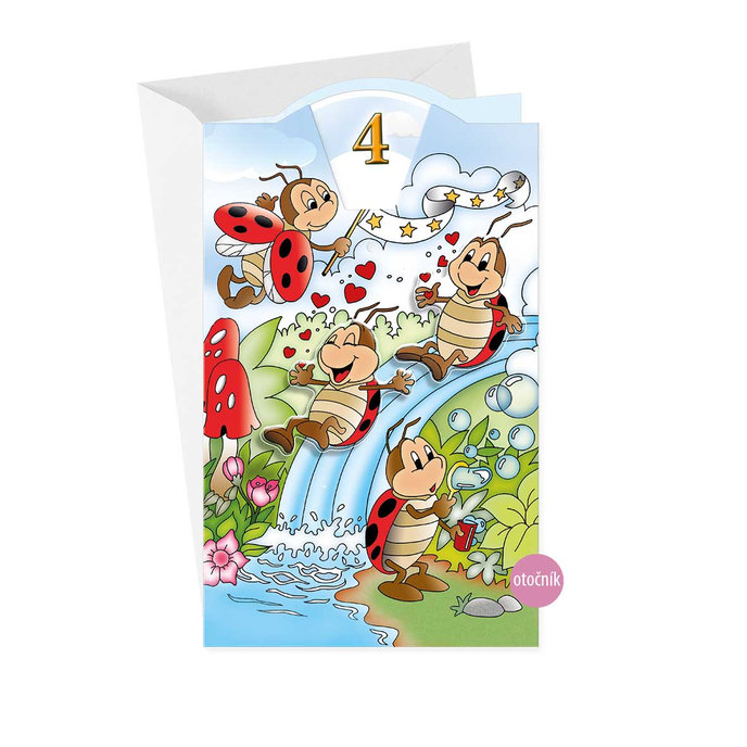 17-6030 Greeting card for children with a wheel SK