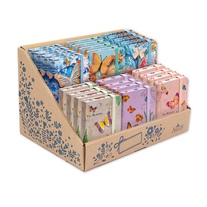 1404-8001 Notebook 7,5x10,5 cm, mix 24 pcs