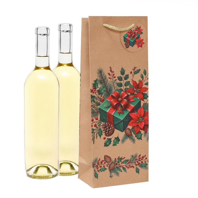 0835-0012 Gift bag fo wine SQUARE BOTTLE