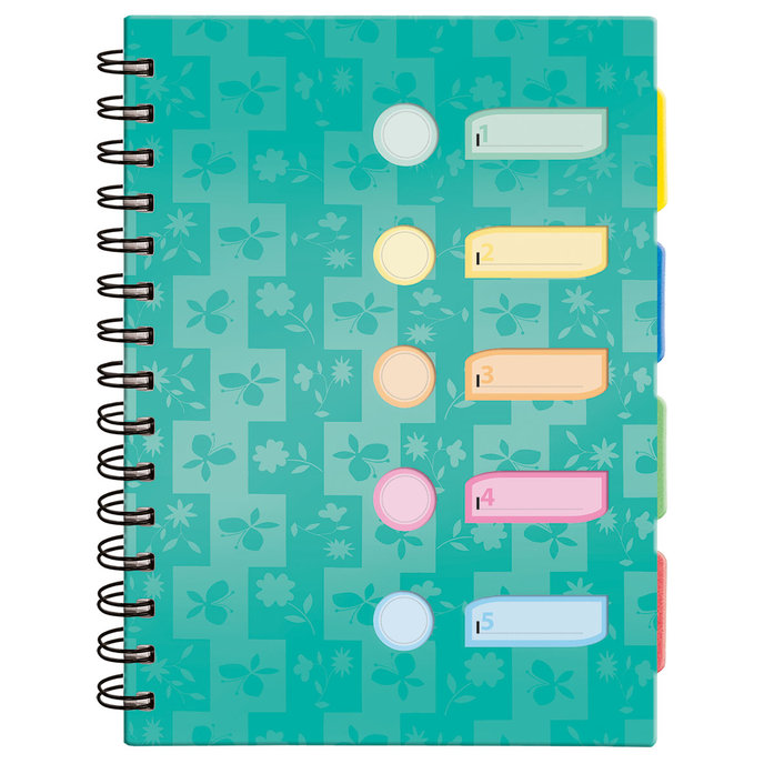 1552-0007 Spiral notepad A4 with dividers